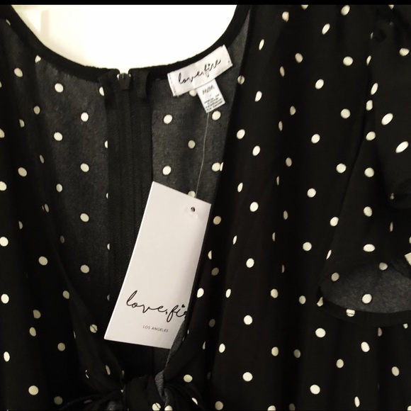 Black and White Polka Dot Jumpsuit (size M) - Picture 6 of 7